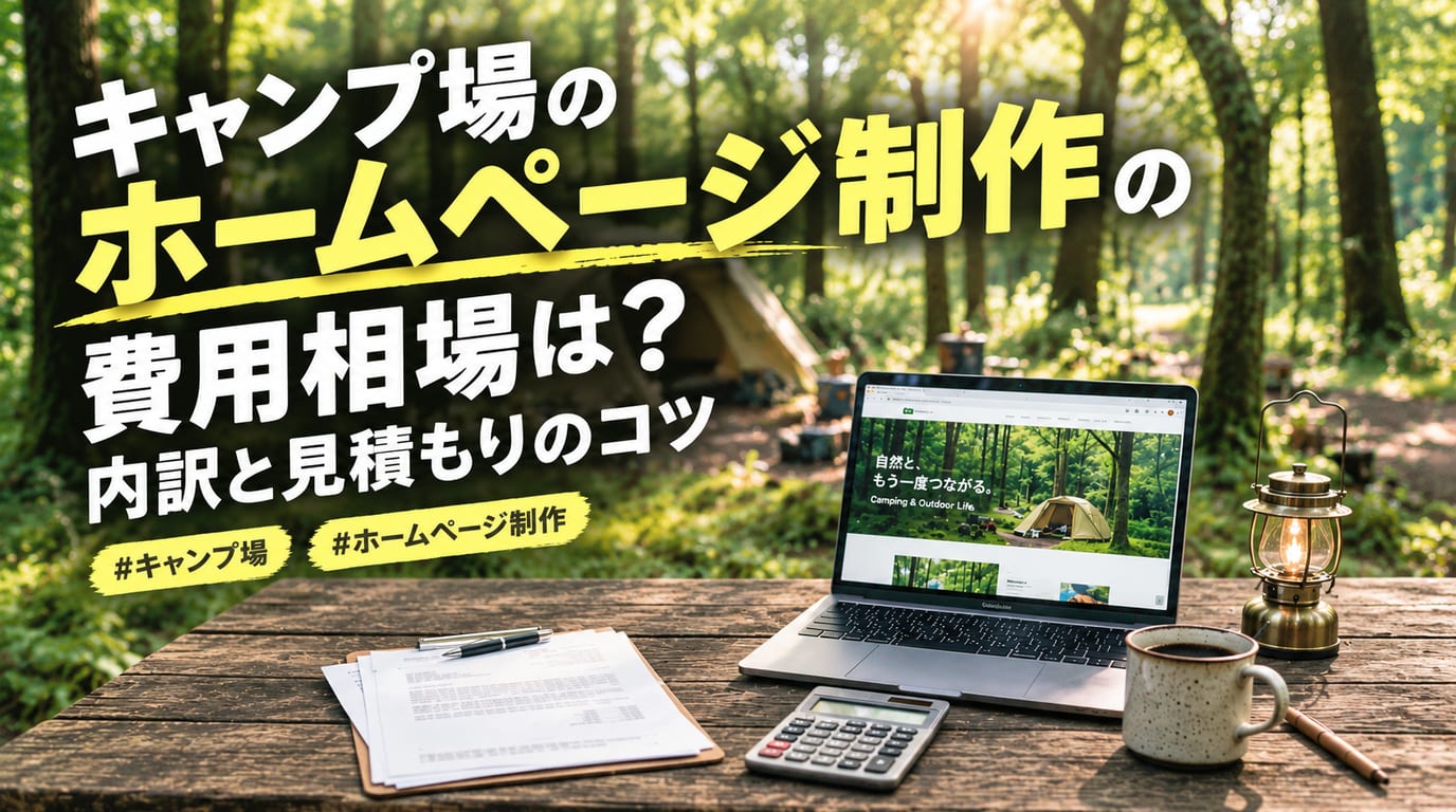キャンプ場のホームページ制作の費用相場は?内訳と見積もりのコツ